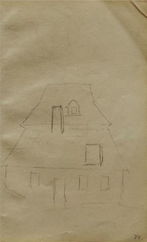 Jacek Malczewski (1854-1929), Sketch of a Highland House with a Broken Roof (1782).