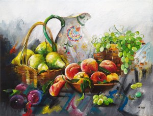 Oleksandr Nakonecznyj, Still life with fruit, 2021