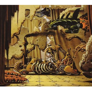 Jacek Yerka (né en 1952), Riders of Chaos, inkographie (édition 2/19)