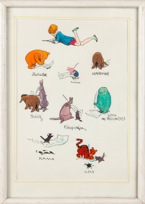 Andrzej NOWACKI (20th century), Characters from Winnie the Pooh according to Ernest Howard Shepard