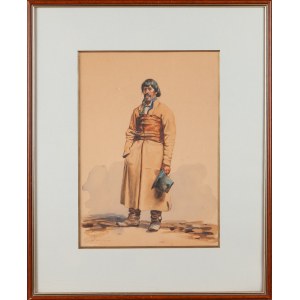 Artysta nieokreślony w typie twórczości Franciszka TEPY (1829-1889), Mężczyzna z fajką