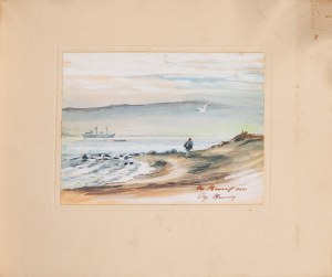 Artist unspecified, 20th century, Walking the shore, 1960