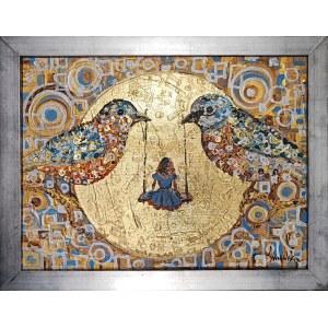 Mariola ŚWIGULSKA (nata nel 1961), Divertimento al chiaro di luna di Klimt, 2024
