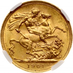 Australia Sovereign 1901 M NGC MS 61