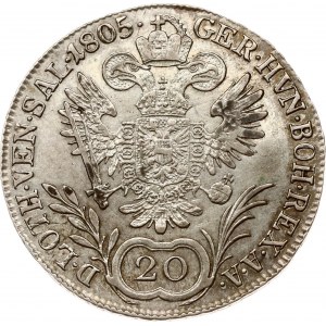 Autriche 20 Kreuzer 1805 B