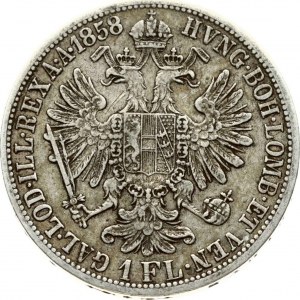Rakúsko 1 Florin 1858 A