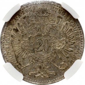 Austria 20 Kreuzer 1869 NGC MS 64