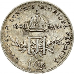 Rakousko 1 Corona 1908 Reign