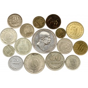Rakousko 5 Corona 1909, s mincemi různých zemí, 16 mincí