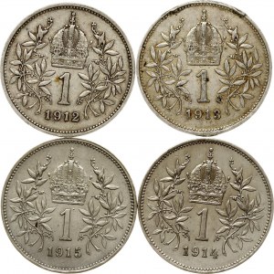 Austria 1 Corona 1912-1915 Partia 4 monet
