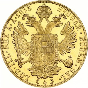 Rakúsko 4 dukáty 1915 Restrike