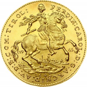 Austria. Restrike 1963 of 2 Ducat 1642 in 3 ducat weight