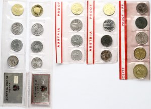 Austria 2 Groschen - 1 Schilling 1970-1977 Set Lot of 21 Coins