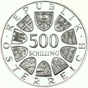 Austria 500 Schilling 1985 Kanonizacja Leopolda III
