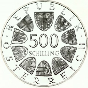 Rakousko 500 šilinků 1986 Princ Evžen Savojský