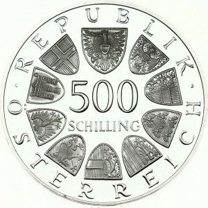 Rakousko 500 Schilling 1986 Konference o evropské bezpečnosti a spolupráci