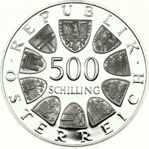 Rakúsko 500 Schilling 1987 Kostol Svätého kríža