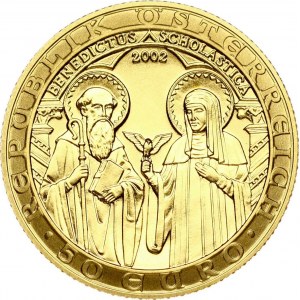 Austria 50 Euro 2002 Saints Benedict and Scholastica