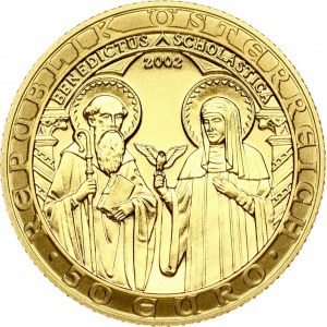 Rakousko 50 Euro 2002 Svatí Benedikt a Scholastika