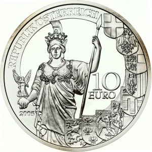 Rakousko 10 Euro 2005 Druhá republika