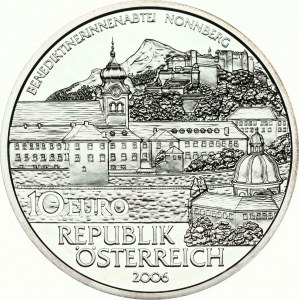 Rakousko 10 Euro 2006 Opatství Nonnberg