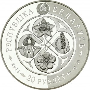 Belarus 20 Roubles 2013 Square-stemmed St John’s Wort