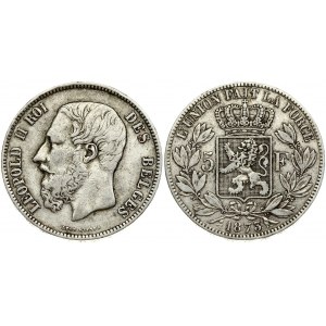 Belgicko 5 frankov 1873