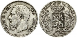 Belgio 5 franchi 1873