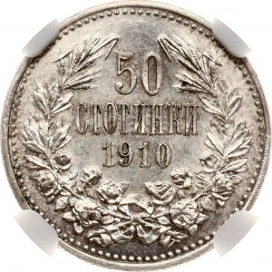 Bułgaria 50 Stotinki 1910 NGC MS 61