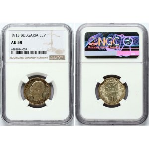 Bułgaria 1 Lew 1913 NGC AU 58