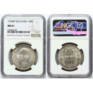 Bulgarie 100 Leva 1930 NGC MS 61