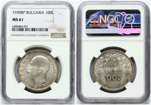 Bulgarie 100 Leva 1930 NGC MS 61