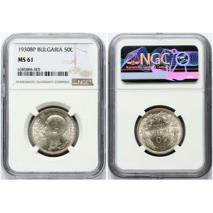 Bulgarie 50 Leva 1930 NGC MS 61