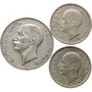 Bulgaria 50 Leva 1930 &amp; 100 Leva 1934 Lotto di 3 monete