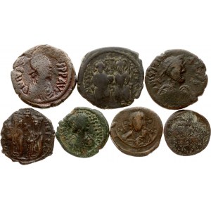 Byzantinisches Reich Verschiedene Münzen ND (518-1081) Lot von 7 Münzen