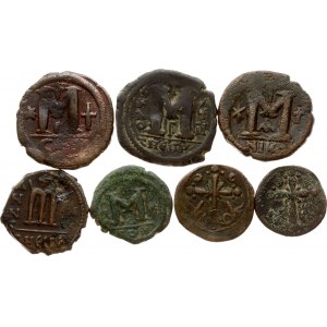 Impero Bizantino Monete diverse ND (518-1081) Lotto di 7 monete