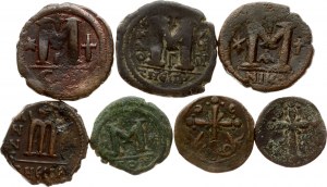 Cesarstwo Bizantyjskie Różne monety ND (518-1081) Partia 7 monet