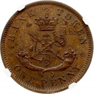 Kanada Upper Canada Penny 1857 NGC MS 62 BN