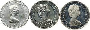 Dolar kanadyjski 1978-1982 Zestaw 3 monet