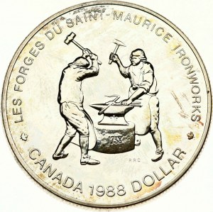 Kanada 1 Dollar 1988 Saint-Maurice Eisenwerk