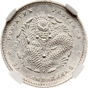 Čína Fukien 5 centov ND (1894) NGC UNC DETAILY