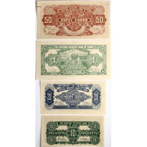 Cina Central Reserve Bank 10 centesimi - 1 Yuan ND (1943) Lotto di 4 pezzi