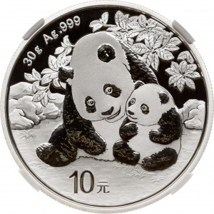 Chine 10 Yuan 2024 Panda NGC MS 70 TOP POP