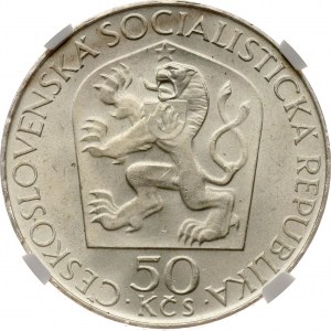 Československo 50 korun 1970 100 let - narození Lenina NGC MS 65