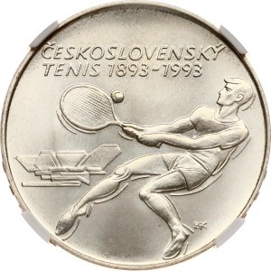 Cecoslovacchia 500 Korun 1993 Tennis Cecoslovacco NGC MS 68 TOP POP