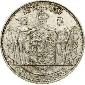 Danimarca 2 corone 1930 60° compleanno del re