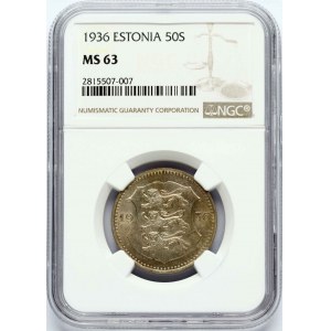 Estónsko 50 Senti 1936 NGC MS 63