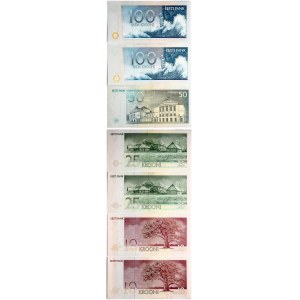 Estonsko 10 - 100 Krooni 1991-1994 Sada 7 ks