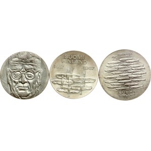 Finland 10 & 25 Markkaa 1967-1979 Lot of 3 coins