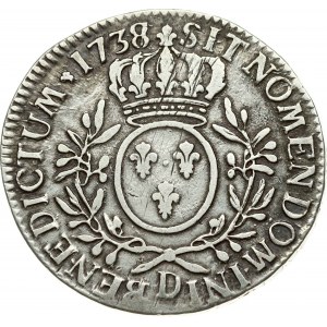 Francúzsko Ecu 1738/7 D